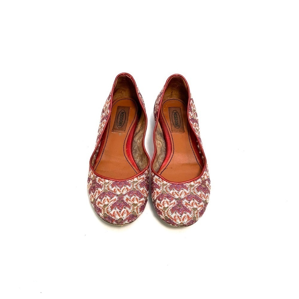 MISSONI | Vintage Y2K illusion fabric slip on ballet flats